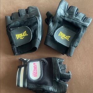 Everlast Womens Leather Fingerless Gym Gloves Medium